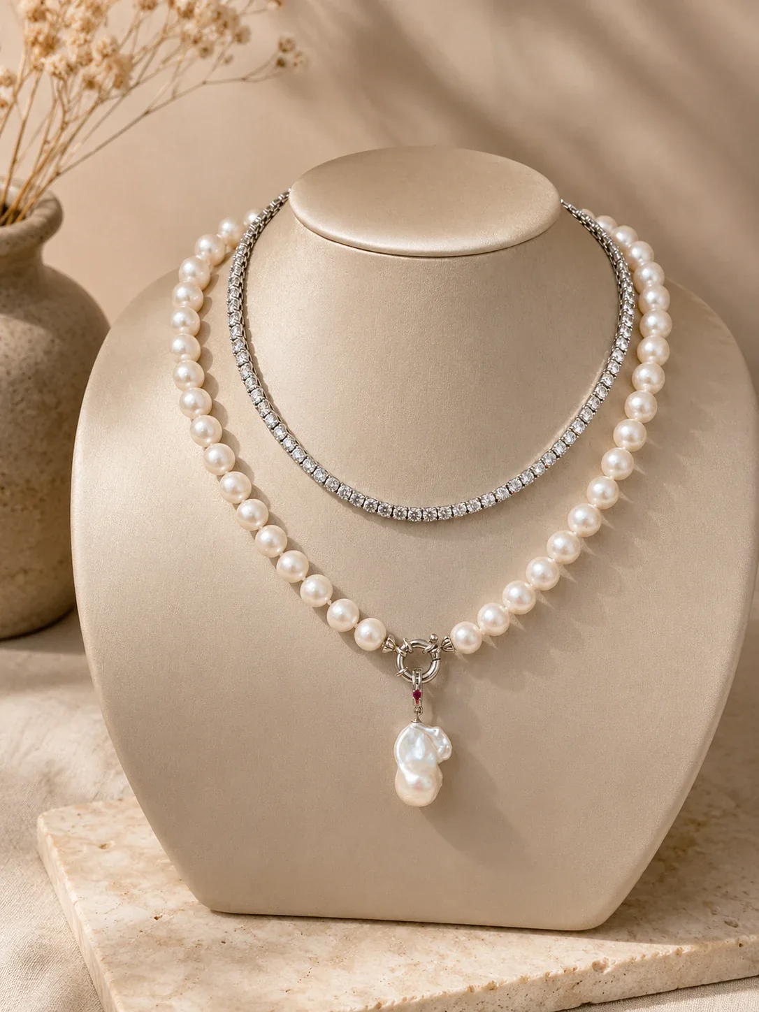 Collares de perlas y brillantes de la selección de FORRELLAT